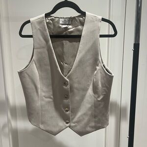 NWT Babaton Pearl Heather Matte Vest